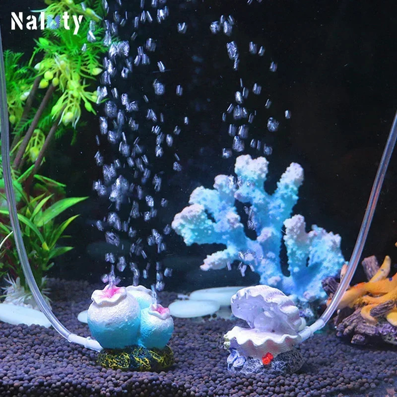 Aquarium Decoration Oxygen Set Fish Tank Silent Air Pumps Air Stone Volcano Conch Bubble Stone Aquarium Accessories Oxygen Pump 240723 - view 3