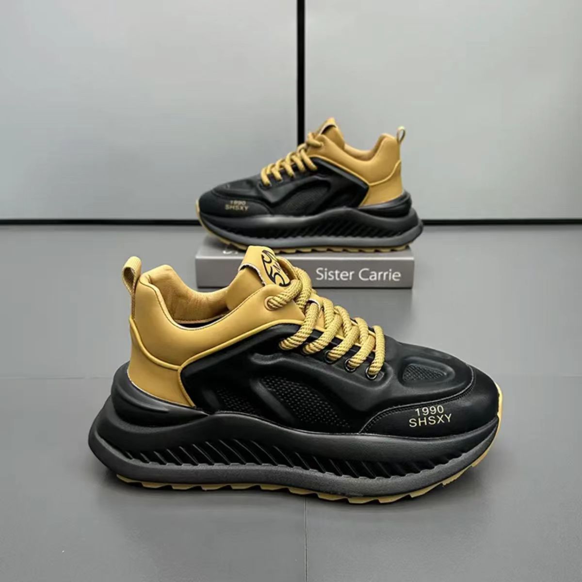S Ddmysports Men Thick Soled Height Increasing Anti Slip And Wear Resistant Casual Shoes Outdoor Shoes oled lip hoes hoes