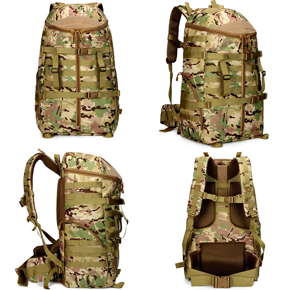 Large capacity backpack army camouflage backpack special combat multi-functional outdoor sports travel tactical backpack
