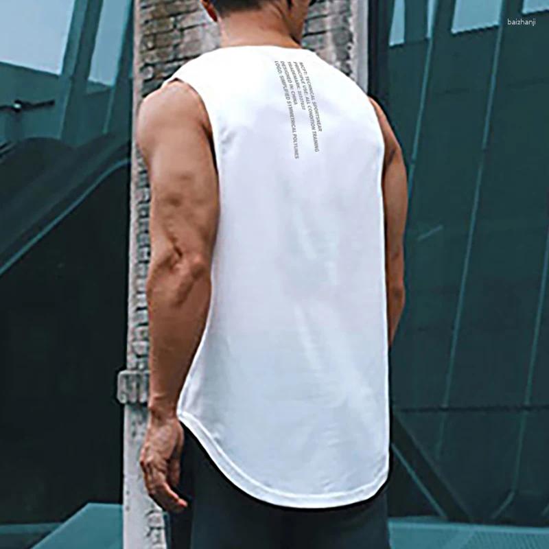 Men's Tank Tops Muscleguys Gym Top Men Bodybuilding Singlet Fitness Stringer Sleeveless Shirt Mesh Quick Dry Clothing Sportwear Muscle Vest