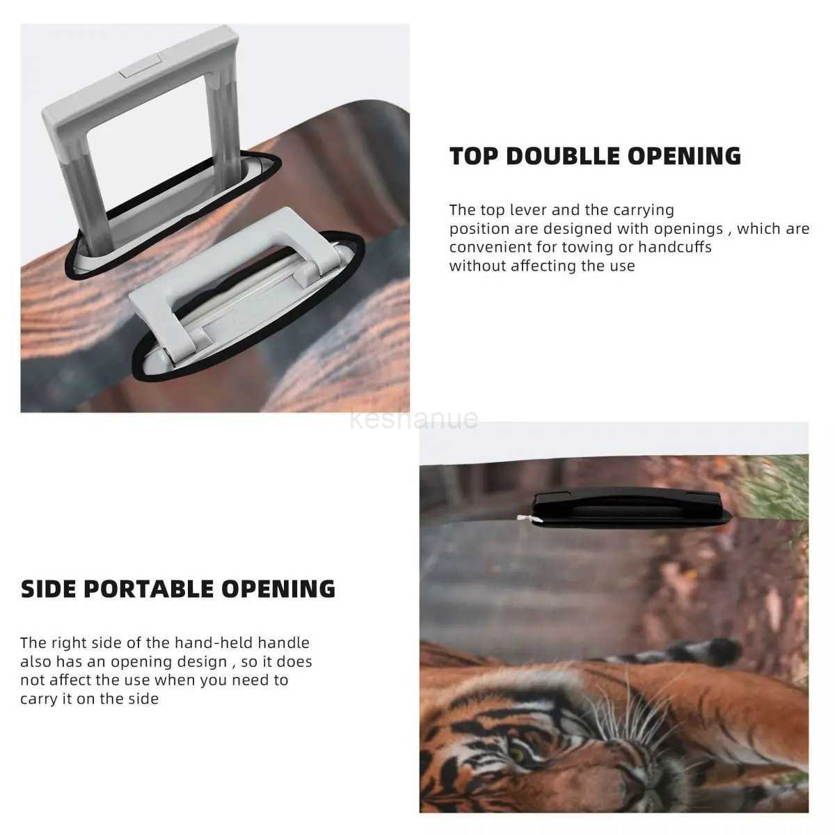 Tiger Walk Suitcase Cover Animal Elastic Business Protection Luggage Case HolidayXJ240723