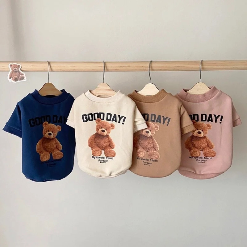 Bear Pattern Dog for Small Dogs Puppy Clothes Pet Cat Vest Poodle Teddy Bichon Yorkie Chihuahua French Bulldog Costumes 240722 Free shipping