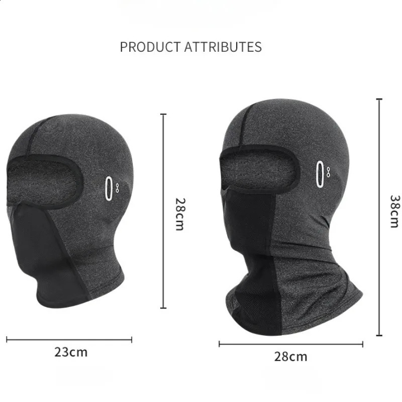 Cycling Balaclava Cap Breathable Ice Silk Motorcycle Riding Sports Face Mask Neck Protection Unisex Summer Sunscreen Headwear 240723