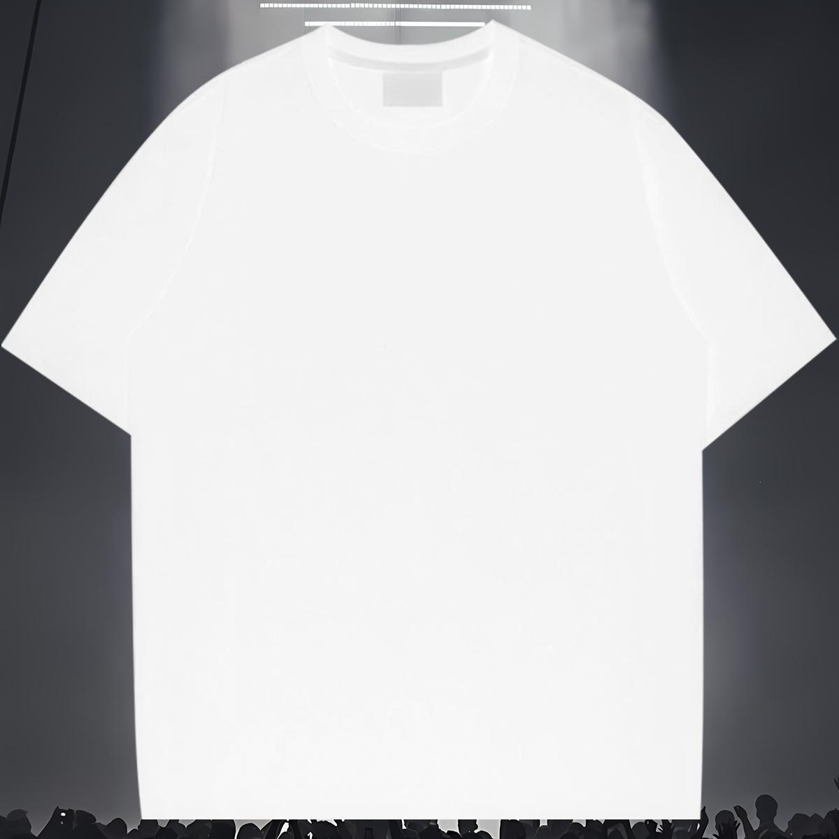 T Shirts Men 230g Cotton Geometric line Beach Breathable Crew Neck DIY Anime Men Tops Tees Designer TOP Quality Polos