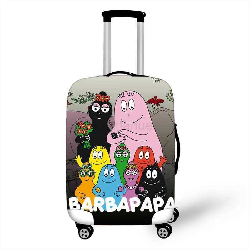 18-32 Inch Cartoon Barbapapa Travel Luggage Suitcase Cover Trolley Bag Protective Cover Men Women Elastic Suitcase CoverXJ240723