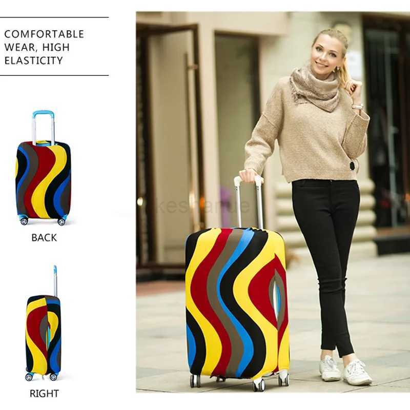 Luggage Protective Cover Elastic fabric Dustproof Suitcase Cover For 18 to 30 Inches Trolley Protector Travel Accessories Z38XJ240723