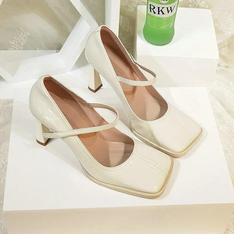 Dress Shoes Square Toe Women Pumps Designer Sandals High Heels Summer Ankle Strap Party Star Style Wedding Prom
