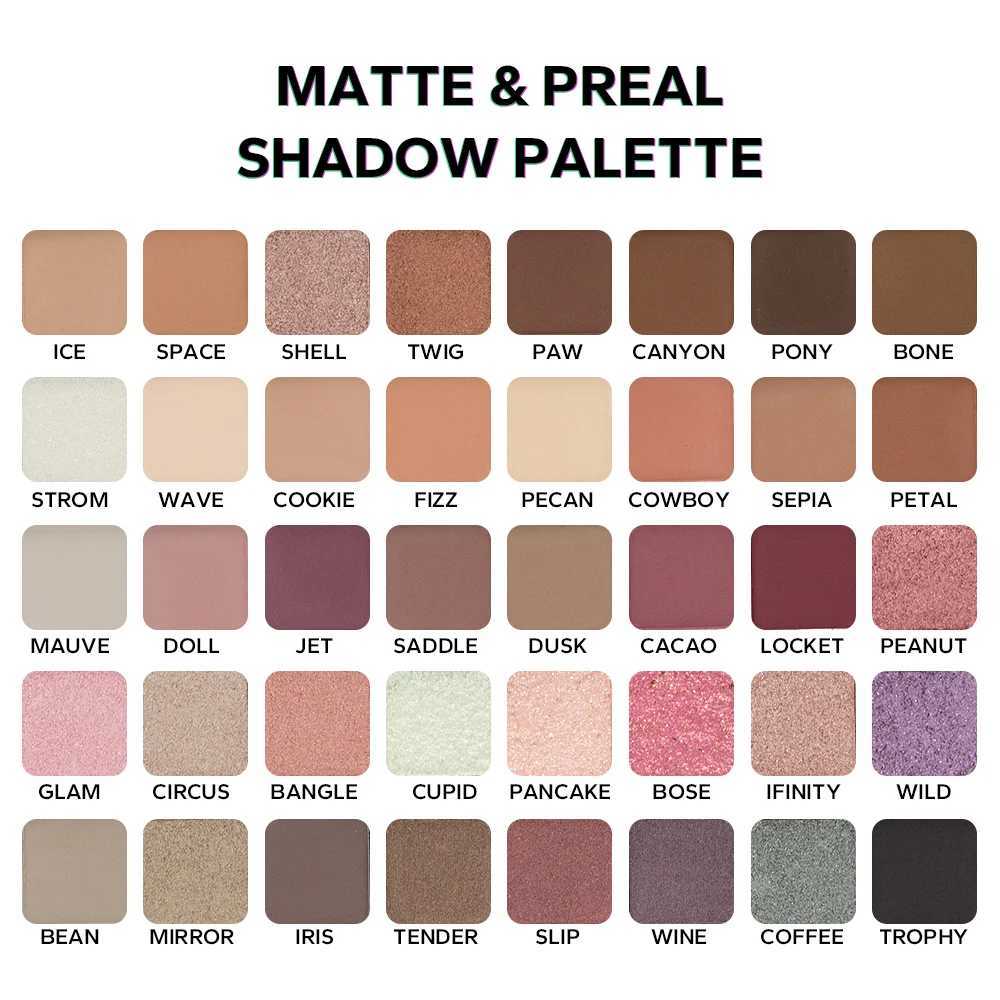 40 Color Eyeshadow Palette Earth Color Smokey Punk Eyeshadow Powder Matte Shimmer Pearly High Pigmented Eye Cosmetics zxx240720