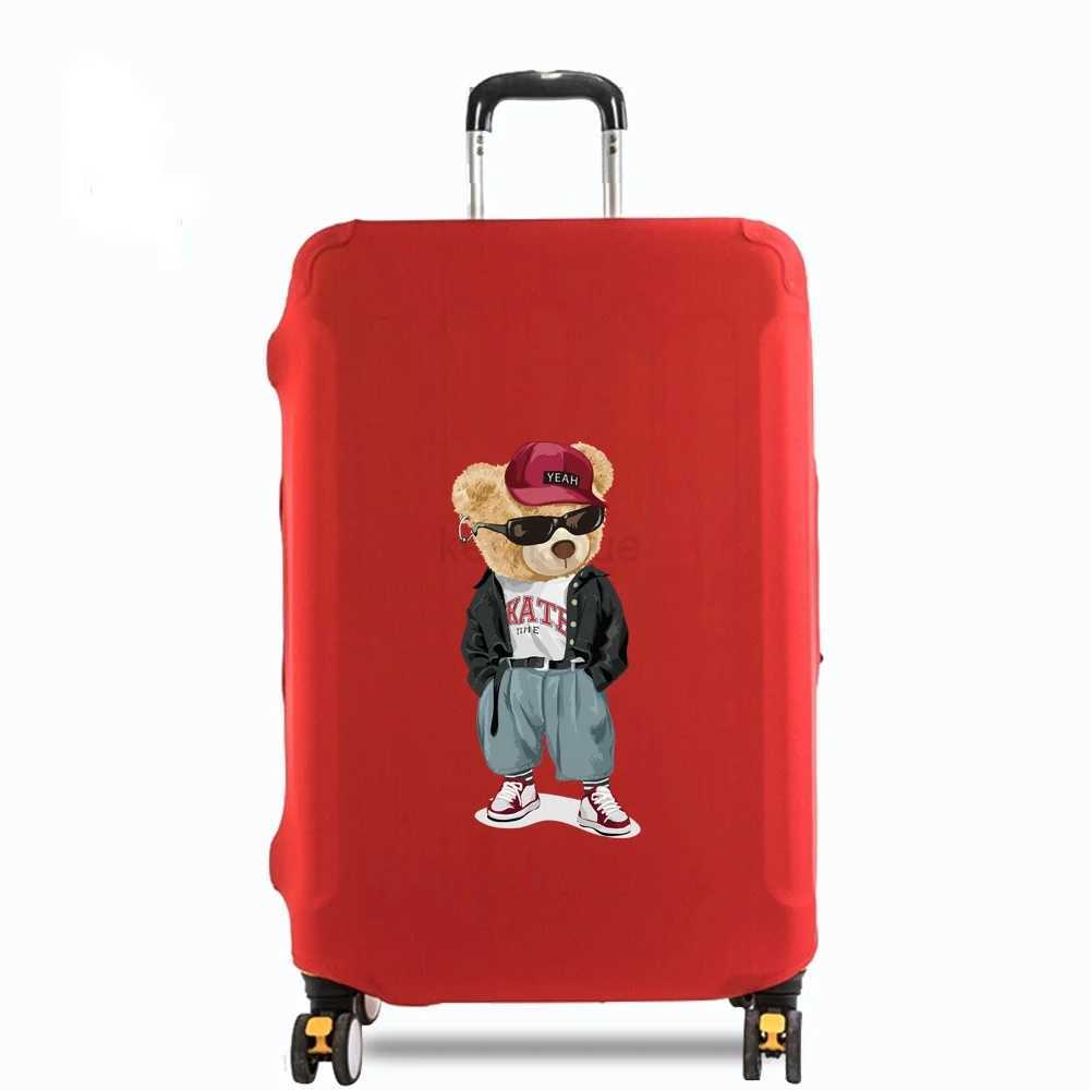 Travel Luggage Cover for 18-32 Inch Trolley Case Suitcase Case Elastic Dust Cover Bear Printing Series Traveling AccessoriesXJ240723