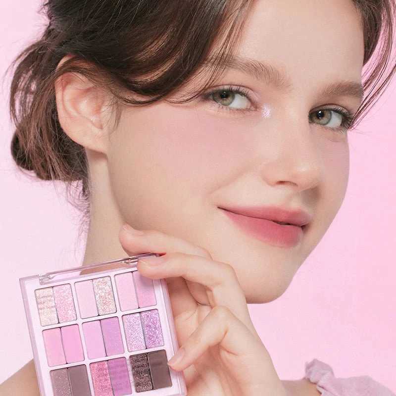 Pearl eye shadow Palette Matte Glitter Sequins eye shadow Lasting Korea eye shadow Makeup Tray Pink Earth ColorW240730
