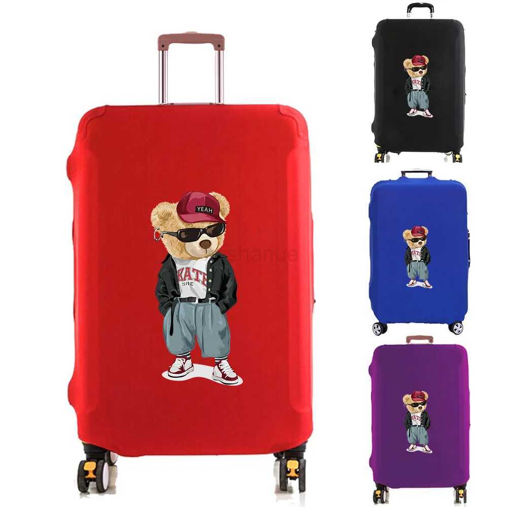 Luggage Cover Suitcase Protector Thicken Elasticity Dust Covered Anti-scratch Protective Case 18-32 Inch Trolley Set Jacket BearXJ240723