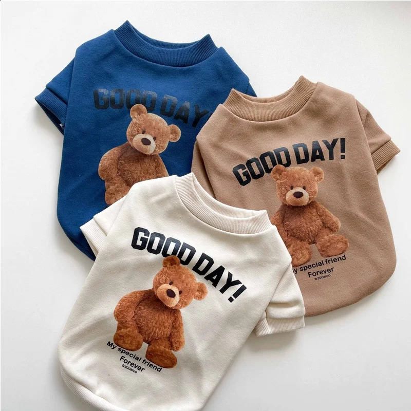 Bear Pattern Dog for Small Dogs Puppy Clothes Pet Cat Vest Poodle Teddy Bichon Yorkie Chihuahua French Bulldog Costumes 240722 Free shipping