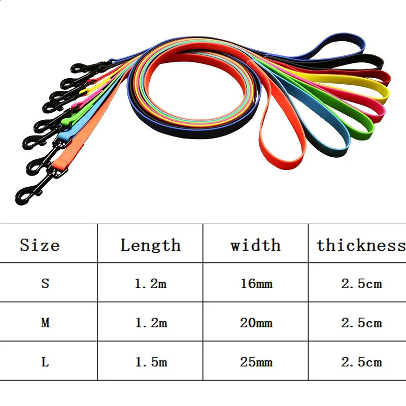 Dog PVC Waterproof dog lead leashes anti dirty easy to clean for Big small dogs puppy collar leash pet products 240722