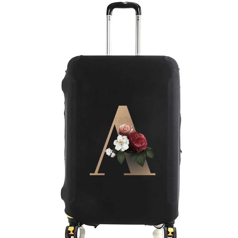 Travel Suitcase Protective Covers Thick Elastic Luggage Cover Protector for 18-28Baggage Travel Bag Case Gold Letter PrintedXJ240723