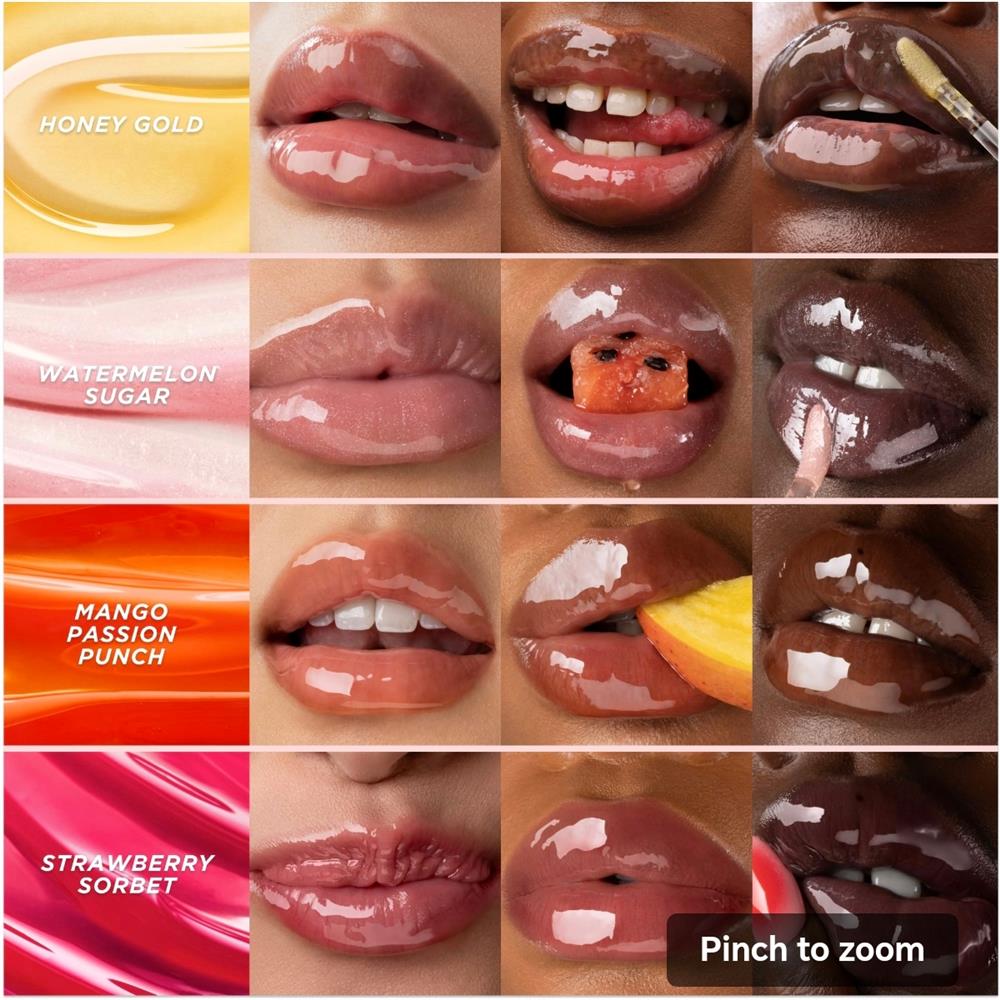 Gisou Lip Oil Moisturizing Lipgloss Coconut Frost Gold Mango Passion Punch Strawberry Sorbet Watermelon Sugar 9Ml Make Up Plumping Honey Infused Lip G