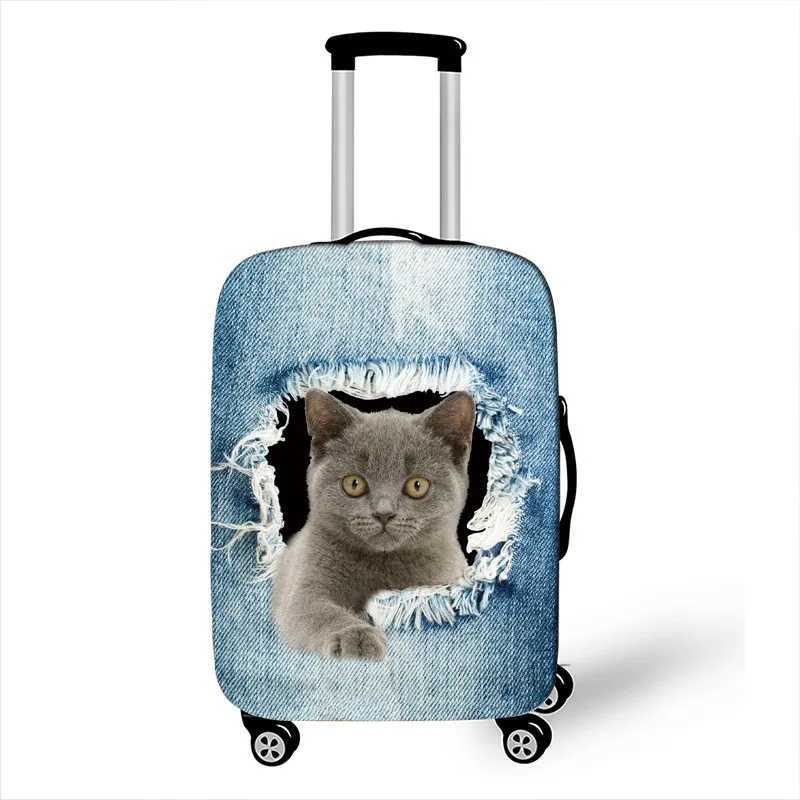 Lovely Cowboy Cat / Dog Print Luggage Cover 18-32 Inch Trolley Case Bag Suitcase Protective Covers for Travel AccessoriesXJ240723