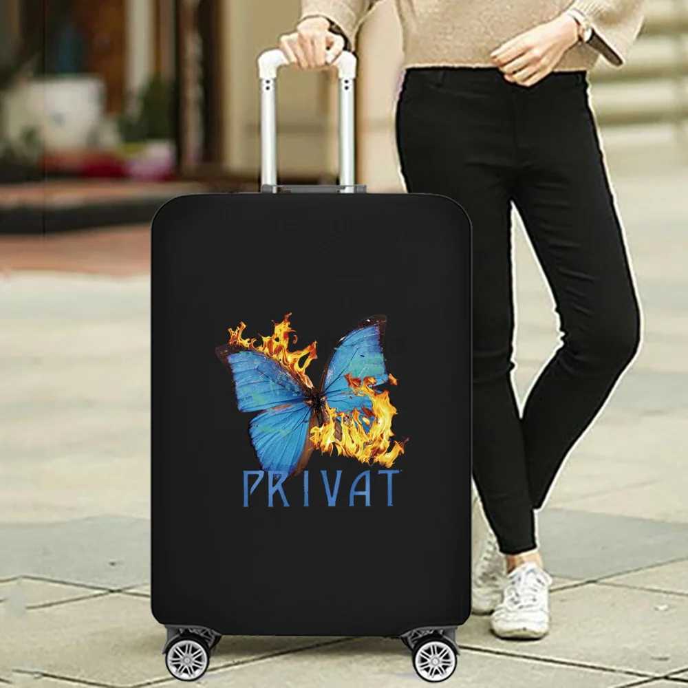 Fashion Travel Suitcase Luggage Cover for 18-32 Inch Stretchy Protective Covers Butterfly Print Traveling Accessories NecessaryXJ240723