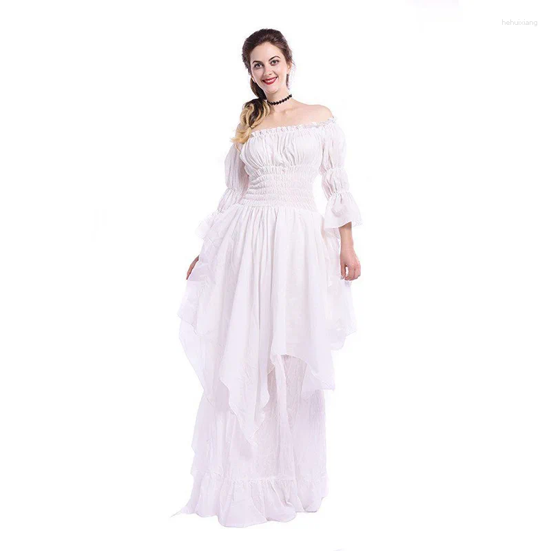 Vintage Gothic Renaissance Black And White Halloween Costume Dress 5Xl Victorian Princess Gown Prom
