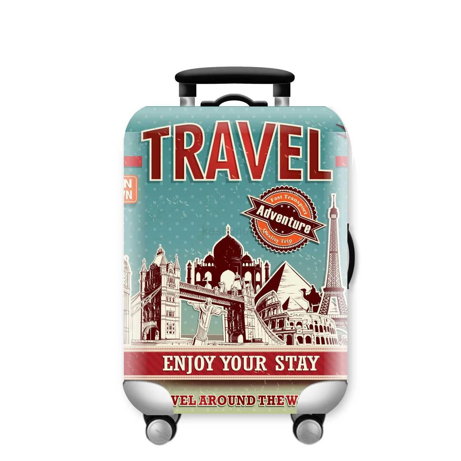 2024 New Elastic Luggage Protective Cover Travel Suitcase Cover For 18-32 inch Luggages Cover Travel AccessoriesXJ240723