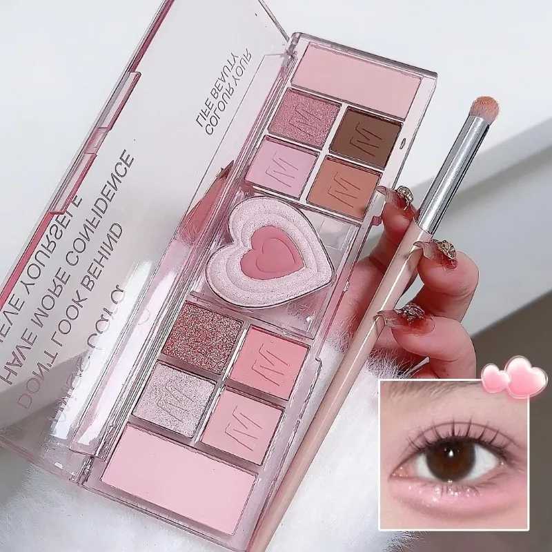 12 colors love highlight eye shadow powder blusher palette multi-purpose cosmetics eye shadow powder makeup board eye shadowW240730