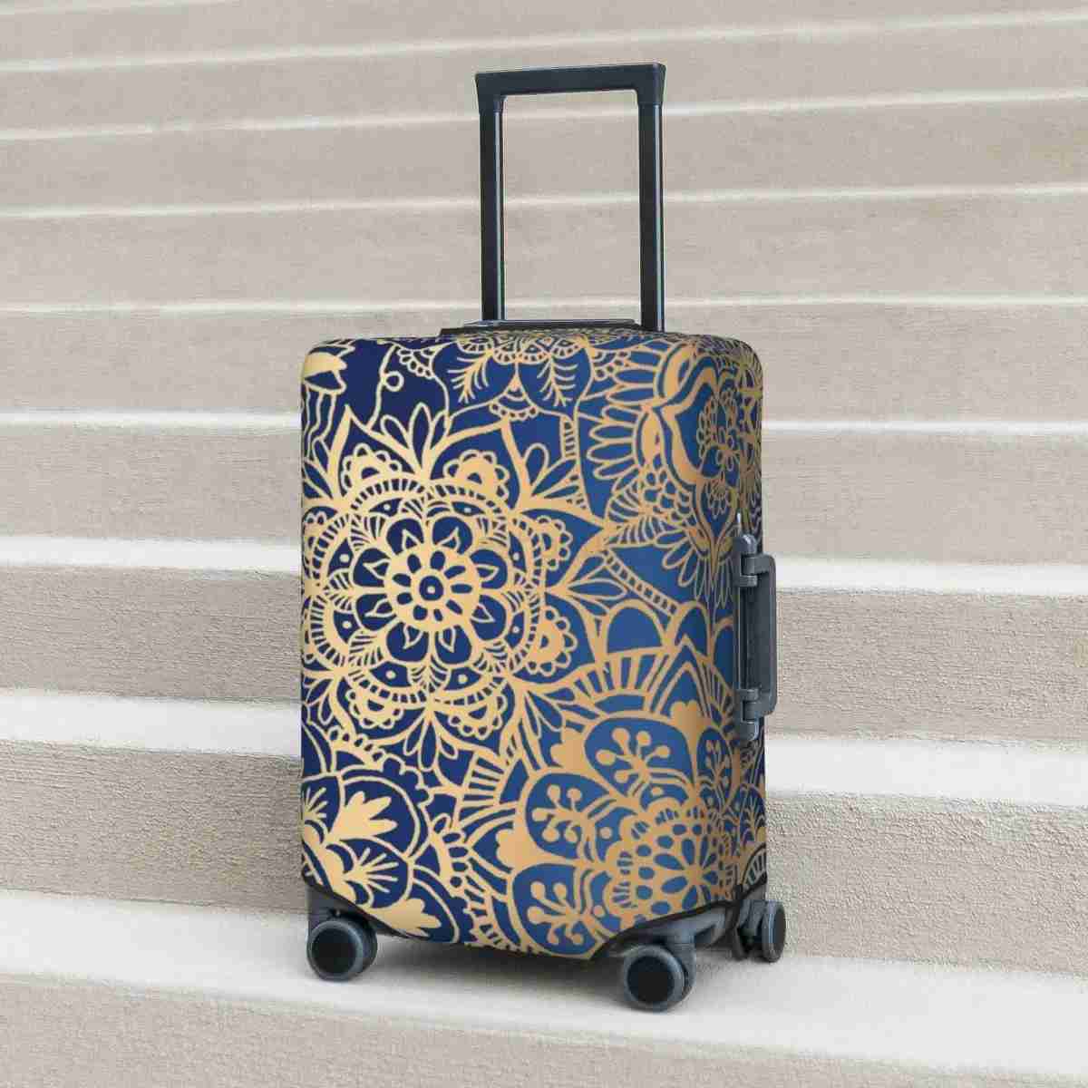 Mandala Suitcase Cover Floral Mystery Cruise Trip Flight Fun Luggage Supplies ProtectionXJ240723