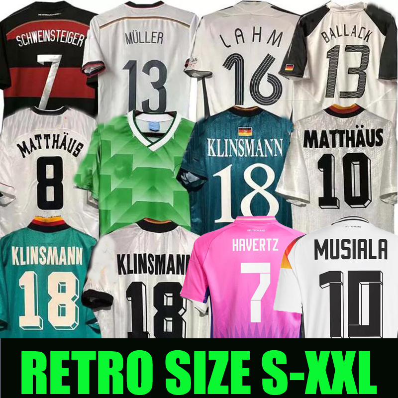 2024 2025 GermanyS soccer jerseys MUSIALA HAVERTZ 1988 1992 1994 1996 1998 2004 2006 2014 KROOS KLINSMANN MULLER KLOSE SCHWEINSTEIGER RIEDLE retro football shirt