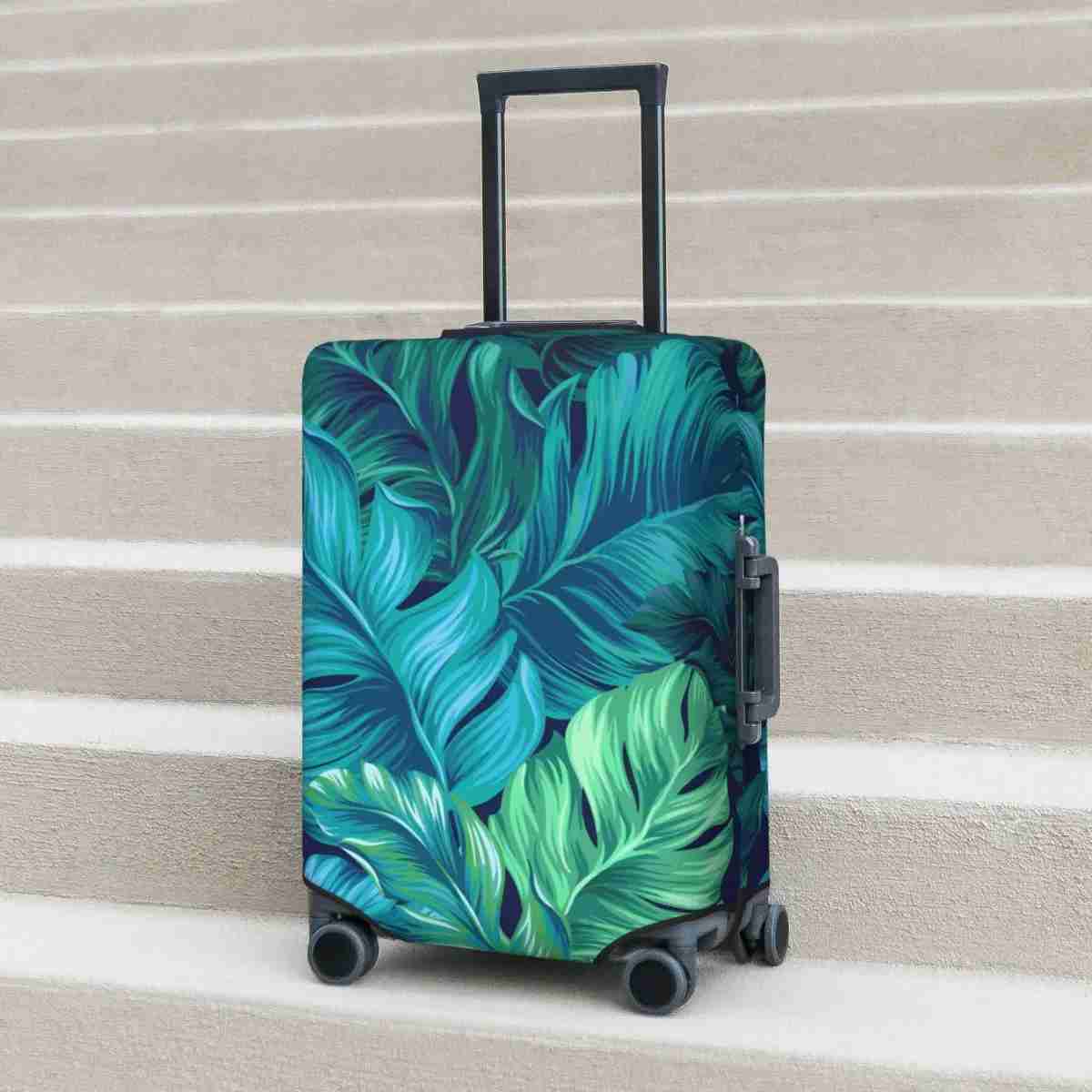 Hot Sale-- Tropical Leaves Prints Suitcase Cover Practical Business Protection Luggage Case HolidayXJ240723