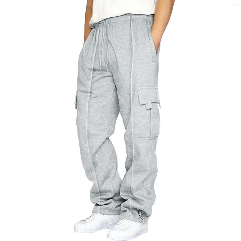 2025 S Fashion Designer Men S Pants Men Cargo Sweatpants Baggy Athletic Drawstring Elastic Waist Pant Heavyweight Trousers Pro Club With Pocket