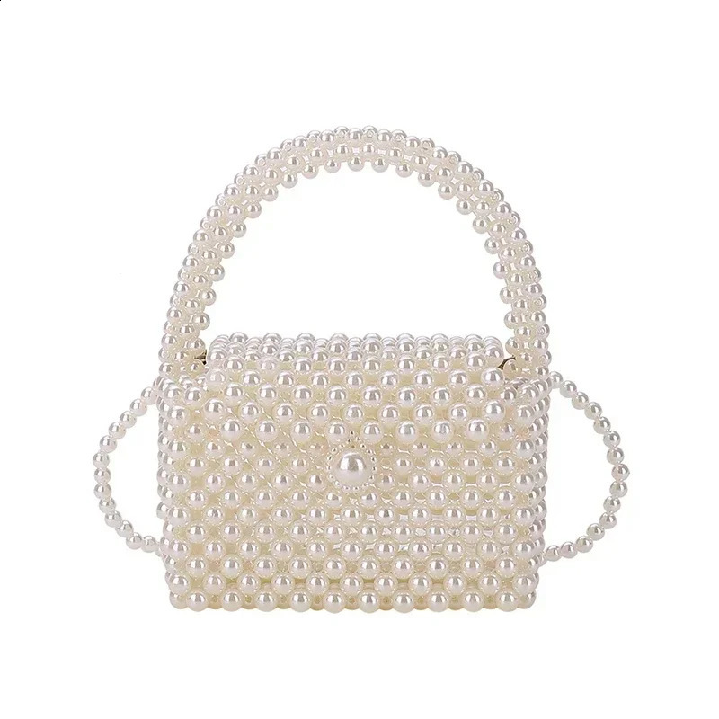 Womens Bag Handwoven Beaded Handbag High Quality Fashion Trendy Beach Vacation Phone Makeup Party Bag Bolso de mujer 240723