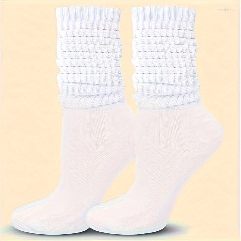 Women Socks 3 Pairs Women's Slouchy - Comfortable & Versatile Calf-Length Stockings Perfect For Daily Wear Casual Fas