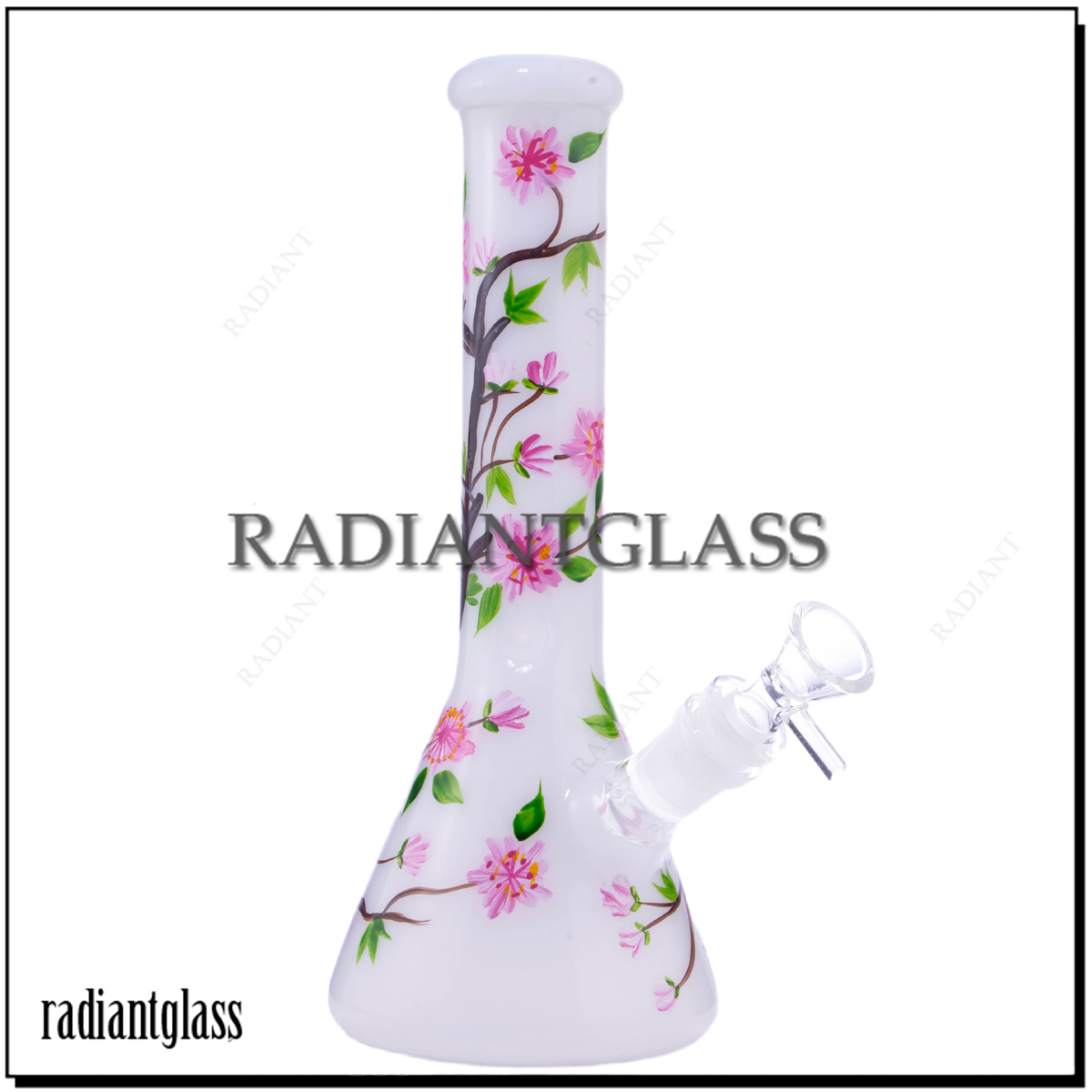 9.8 inch hand-panting wintersweet bong with accessories Hookah Dab rig glass bongs bong for gift Funny Hookah Oil Burner Durable Design