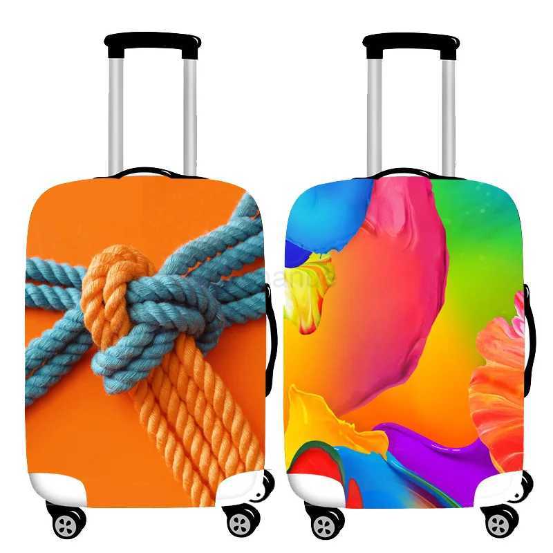 Colorful Graffiti Thicken Luggage Cover Elastic Baggage Cover Suitable 19 To 32 Inch Suitcase Case Dust Cover Travel AccessoriesXJ240723