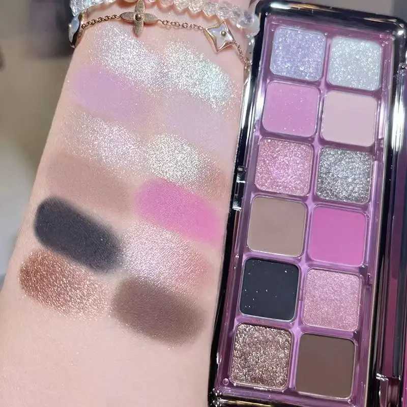 12 color eye shadow board matte pearl eye shadow girl beginner makeup eye shadow tray cosmetics makeup kit professionalW240730