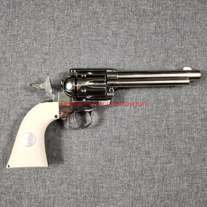 Colt 1873 Single-Action Army Revolver Replica Alloy Toy Gun Blaster Soft Bullet Shell Ejected Gun Pistol for Adults CS Pubg Jedi Look Real Moive Colle