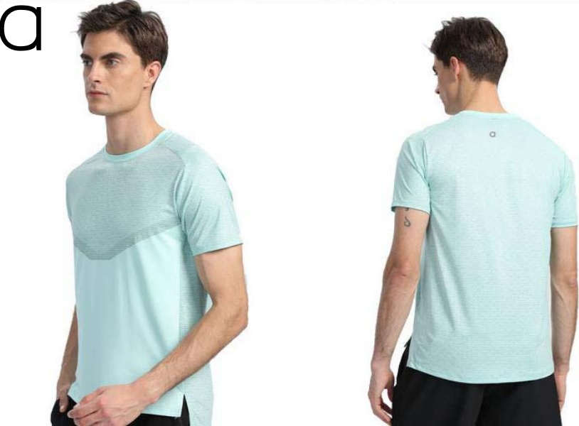A466 New T-Shirt Men Anti-Cursor Sports Running Training Quick-Drying Clothes Ice Silk Breathable Short Sleeve Shirts