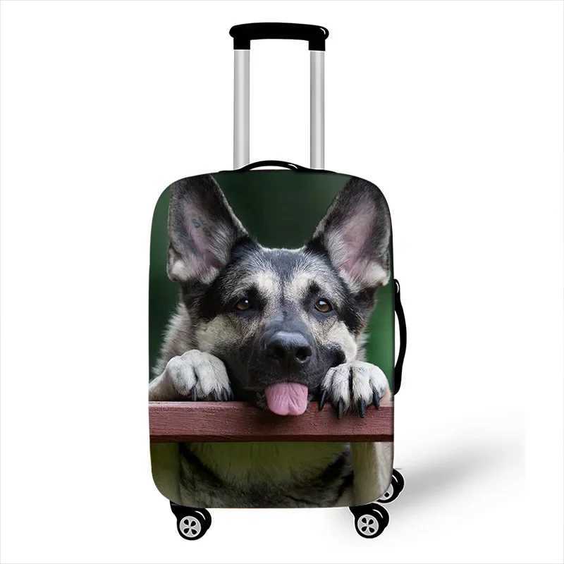 German Shepherd Luggage Covers Bulldog Beagle Travel Elastic Dust Protective Cover 18-32 Inches Luggage Case Suitcase CoversXJ240723