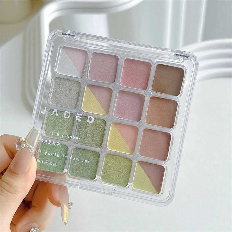 16 Color Mint Green eye shadow Palette Lovely Pink eye shadow Palette Lasting Flash eye shadow Korean Beauty MakeupW240730