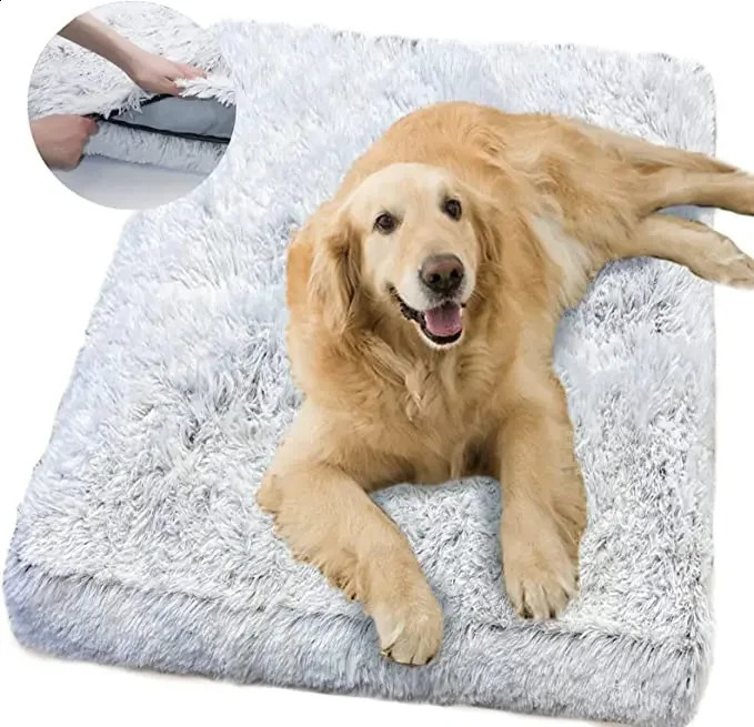 Plush Dog Bed Mat Cat Beds for Small Medium Large Dogs Removable Cleaning Puppy Cushion Super Soft Claming Pet 240722