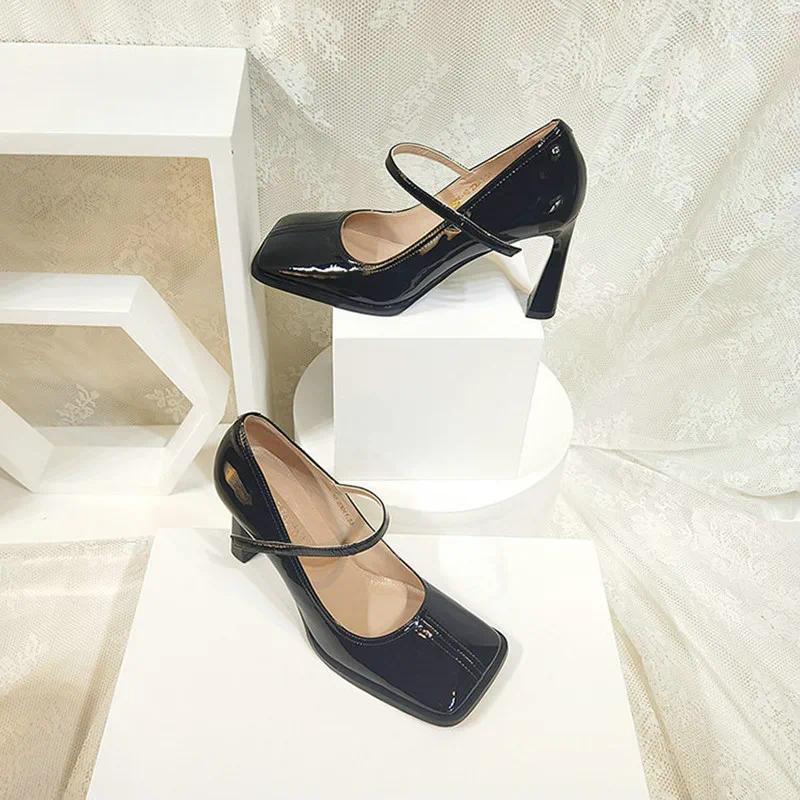 Dress Shoes Square Toe Women Pumps Designer Sandals High Heels Summer Ankle Strap Party Star Style Wedding Prom