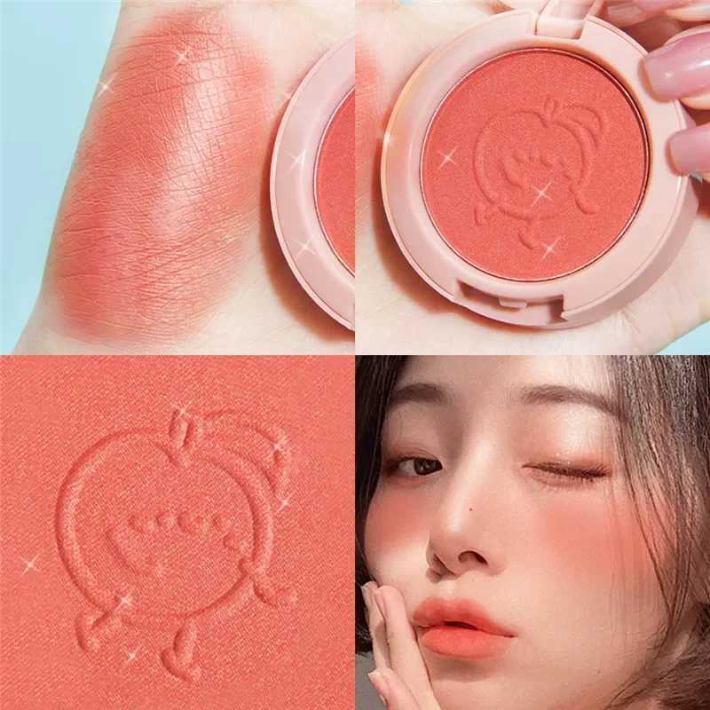 New 6 Colors B Makeup Palette Mineral Powder Red Rouge Lasting Natural Cream Cheek Tint Orange Peach Pink B CosmeticXJ241225