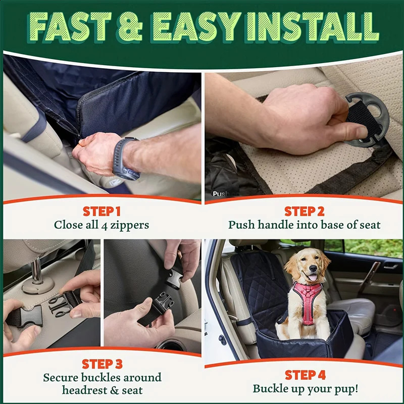 DC PET Dog Car Seat Cover Waterproof Pet Travel Dog Carrier Hammock Car Rear Back Seat Protector Mat Safety Carrier For Dogs 240723