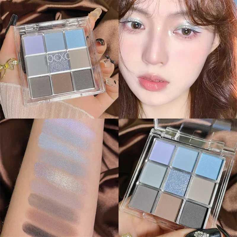 9-color shiny grass green eye shadow palette dream girl pearl eye shadow waterproof pigment content makeup palette cosmeticsW240730