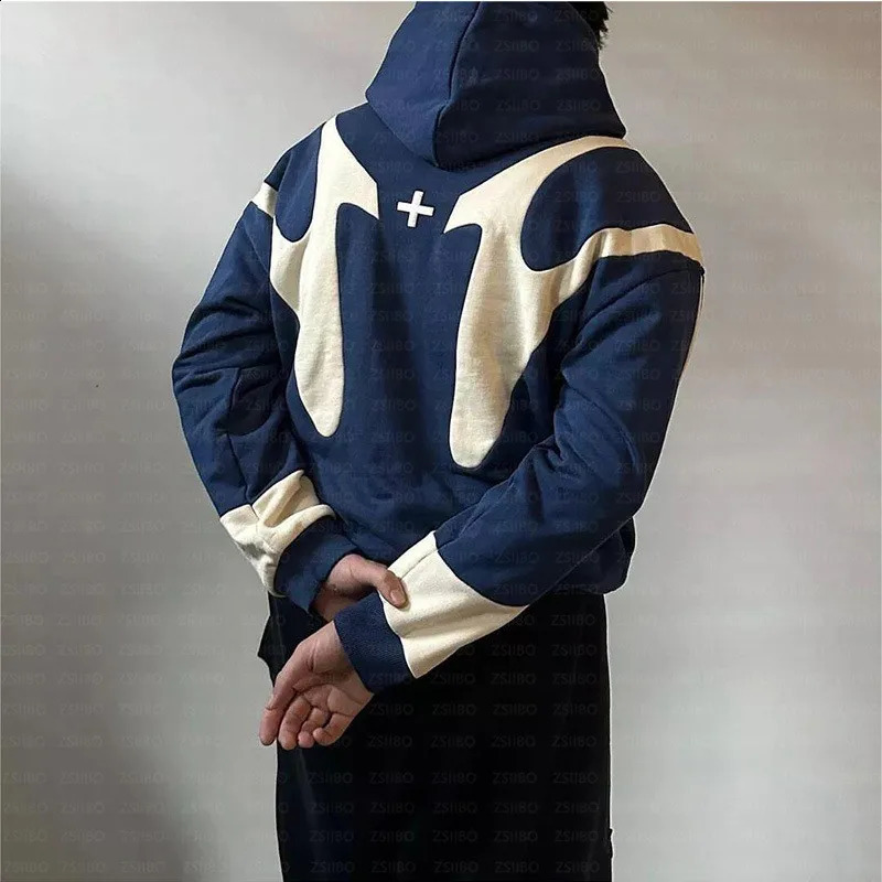 Vintage Fall/Winter High Quality Fashion Warm Hoodies Women Men Y2K Harajuku High Street Men Sweatshirt Zip Up Hoodie 240717