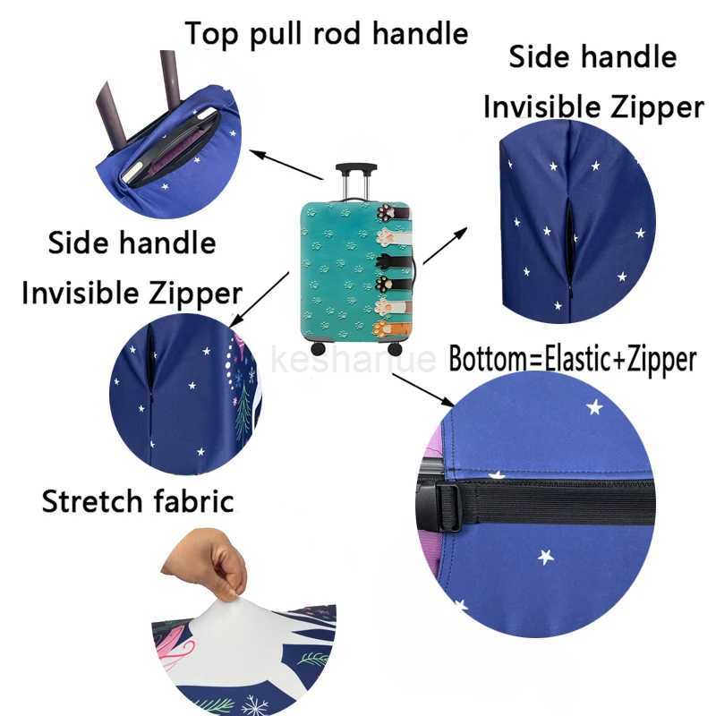 Thickened Ventilate Wear-Resistant Elastic Luggage Protection Cover Trolley Box Dust Covers Travel Cover Travel Box AccessoriesXJ240723
