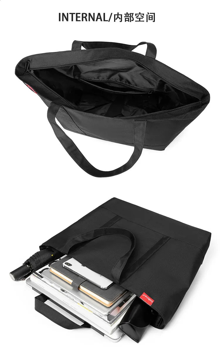 Mens Handbag Japanese Oxford Cloth Fashion Shoulder Bag y ner Large Student Black Casual 240826