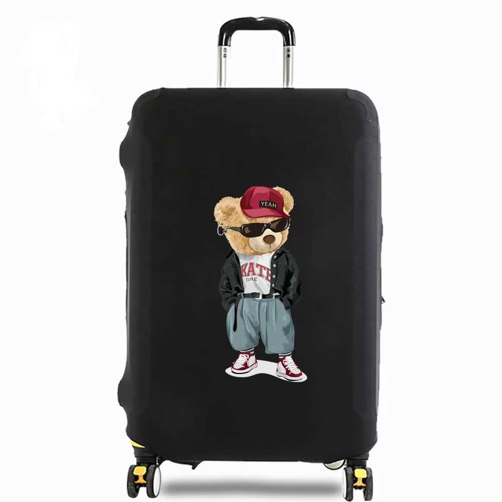 Travel Luggage Cover for 18-32 Inch Trolley Case Suitcase Case Elastic Dust Cover Bear Printing Series Traveling AccessoriesXJ240723