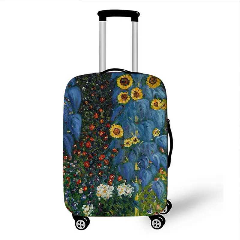 Gustav Klimt Oil Painting Luggage Case Cover Van Gogh Starry Night Ladies Travel Suitcase Case Covers with Elastic Dust CoverXJ240723