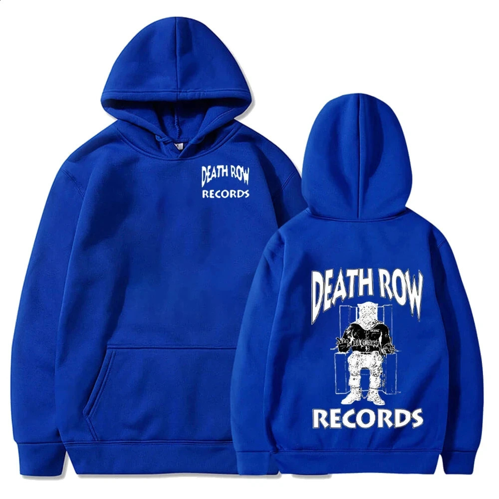 Death Row Records Print Hoodies For Women Casual Long Sleeve Hooded Sweatshirts Hip Hop Haruku Hoodie Y2k Men Tops S-4Xl 240722
