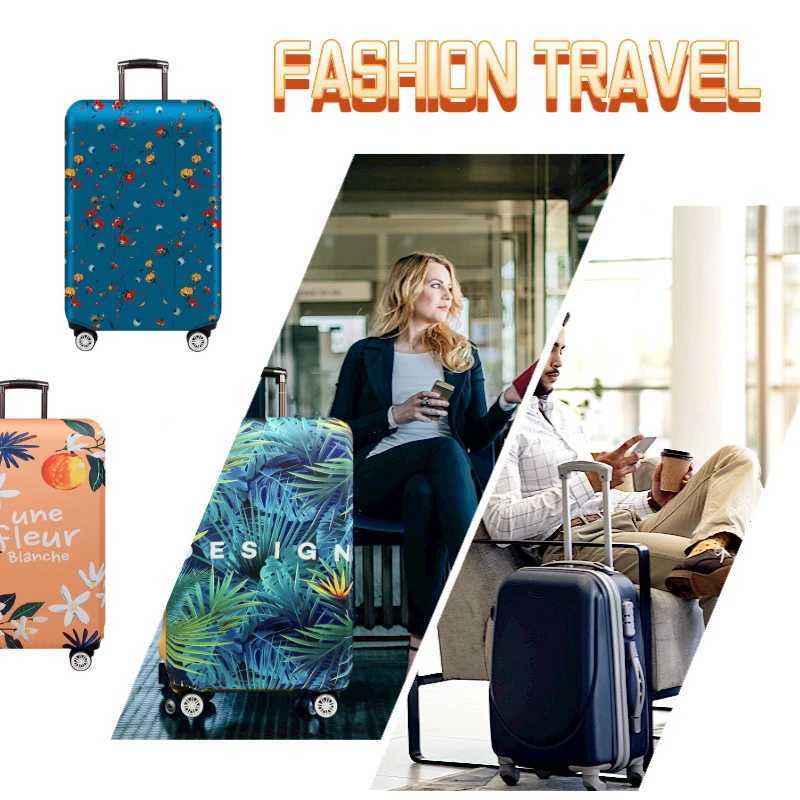 Thick Elastic Plant Luggage Protective Cover Zipper Suit For 18-32 inch Bag Suitcase Covers Trolley Cover Travel AccessoriesXJ240723