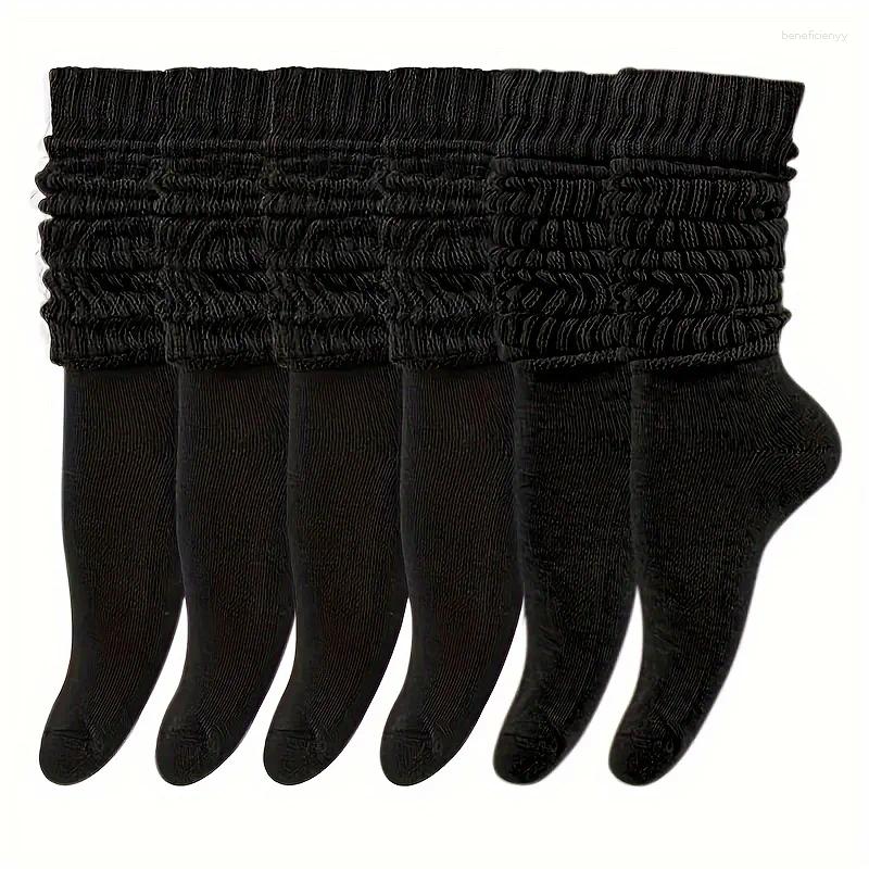 Women Socks 3 Pairs Women's Slouchy - Comfortable & Versatile Calf-Length Stockings Perfect For Daily Wear Casual Fas